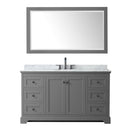 Avery 60" Free Standing Single Basin Vanity Set with Cabinet, Marble Vanity Top, and Framed Mirror - image 9