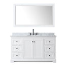 Avery 60" Free Standing Single Basin Vanity Set with Cabinet, Marble Vanity Top, and Framed Mirror - image 12