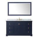Avery 60" Free Standing Single Basin Vanity Set with Cabinet, Marble Vanity Top, and Framed Mirror - image 15