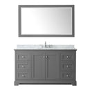 Avery 60" Free Standing Single Basin Vanity Set with Cabinet, Marble Vanity Top, and Framed Mirror - image 17