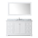 Avery 60" Free Standing Single Basin Vanity Set with Cabinet, Marble Vanity Top, and Framed Mirror - image 19