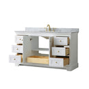 Avery 60" Free Standing Single Basin Vanity Set with Cabinet and Marble Vanity Top - image 2