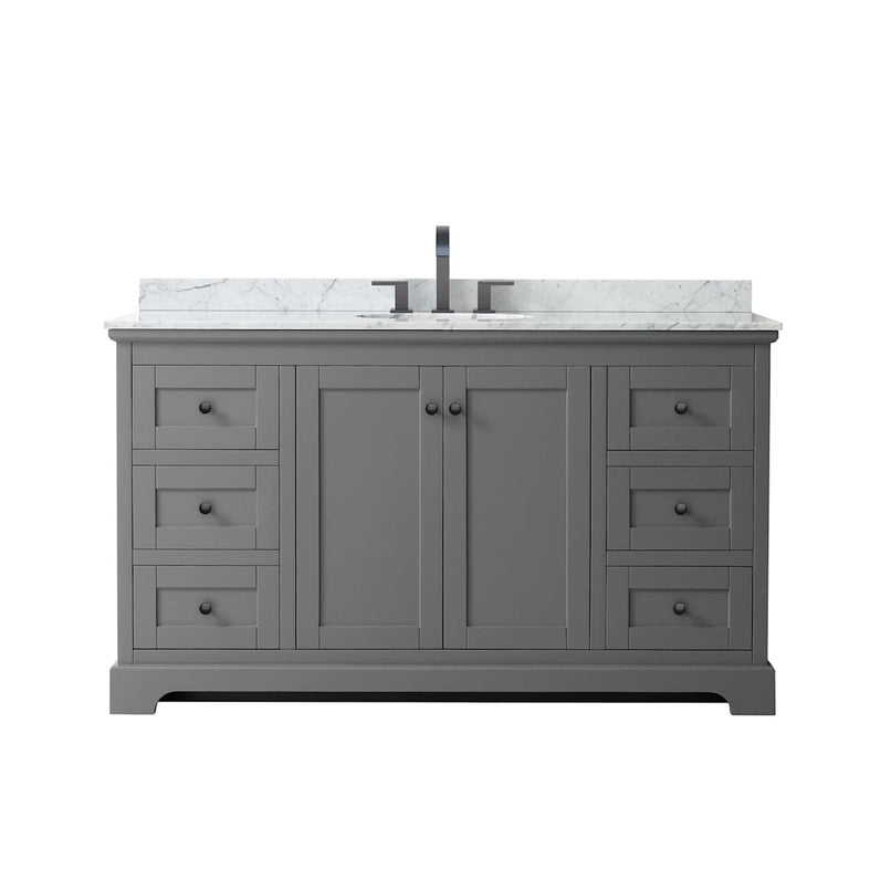 Avery 60" Free Standing Single Basin Vanity Set with Cabinet and Marble Vanity Top - image 7