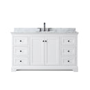 Avery 60" Free Standing Single Basin Vanity Set with Cabinet and Marble Vanity Top - image 9