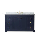 Avery 60" Free Standing Single Basin Vanity Set with Cabinet and Marble Vanity Top - image 12