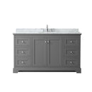 Avery 60" Free Standing Single Basin Vanity Set with Cabinet and Marble Vanity Top - image 14