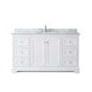 Avery 60" Free Standing Single Basin Vanity Set with Cabinet and Marble Vanity Top - image 16