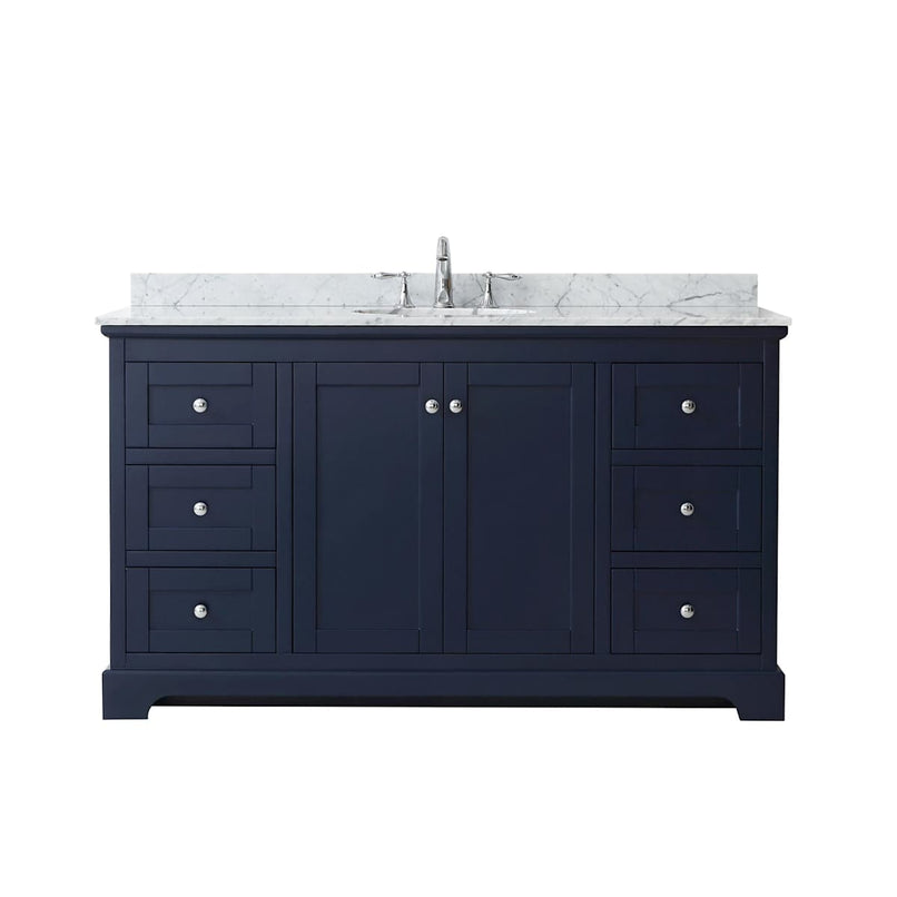 Avery 60" Free Standing Single Basin Vanity Set with Cabinet and Marble Vanity Top - image 17
