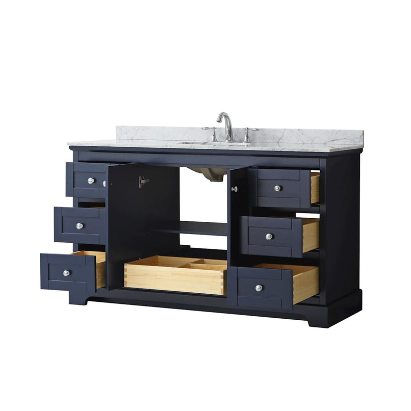 Avery 60" Free Standing Single Basin Vanity Set with Cabinet and Marble Vanity Top - image 18