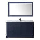 Avery 60" Free Standing Single Basin Vanity Set with Cabinet, Marble Vanity Top, and Framed Mirror - image 5