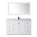 Avery 60" Free Standing Single Basin Vanity Set with Cabinet, Marble Vanity Top, and Framed Mirror - image 12