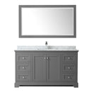 Avery 60" Free Standing Single Basin Vanity Set with Cabinet, Marble Vanity Top, and Framed Mirror - image 17