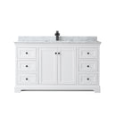 Avery 60" Free Standing Single Basin Vanity Set with Cabinet and Marble Vanity Top - image 9