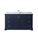 Avery 60" Free Standing Single Basin Vanity Set with Cabinet and Marble Vanity Top - image 12