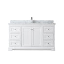 Avery 60" Free Standing Single Basin Vanity Set with Cabinet and Marble Vanity Top - image 16