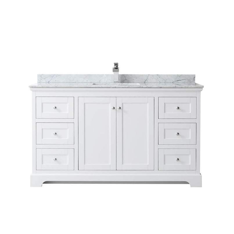 Avery 60" Free Standing Single Basin Vanity Set with Cabinet and Marble Vanity Top - image 16