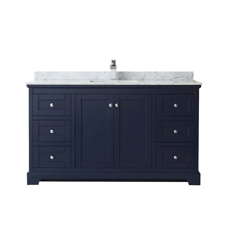 Avery 60" Free Standing Single Basin Vanity Set with Cabinet and Marble Vanity Top - image 17