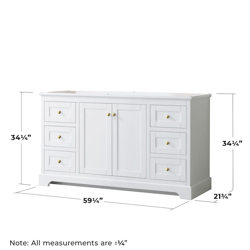 Avery 60" Single Free Standing Vanity Cabinet - Less Vanity Top - image 3