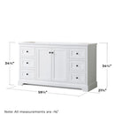 Avery 60" Single Free Standing Vanity Cabinet - Less Vanity Top - image 8