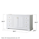 Avery 60" Single Free Standing Vanity Cabinet Only - Less Vanity Top - image 4