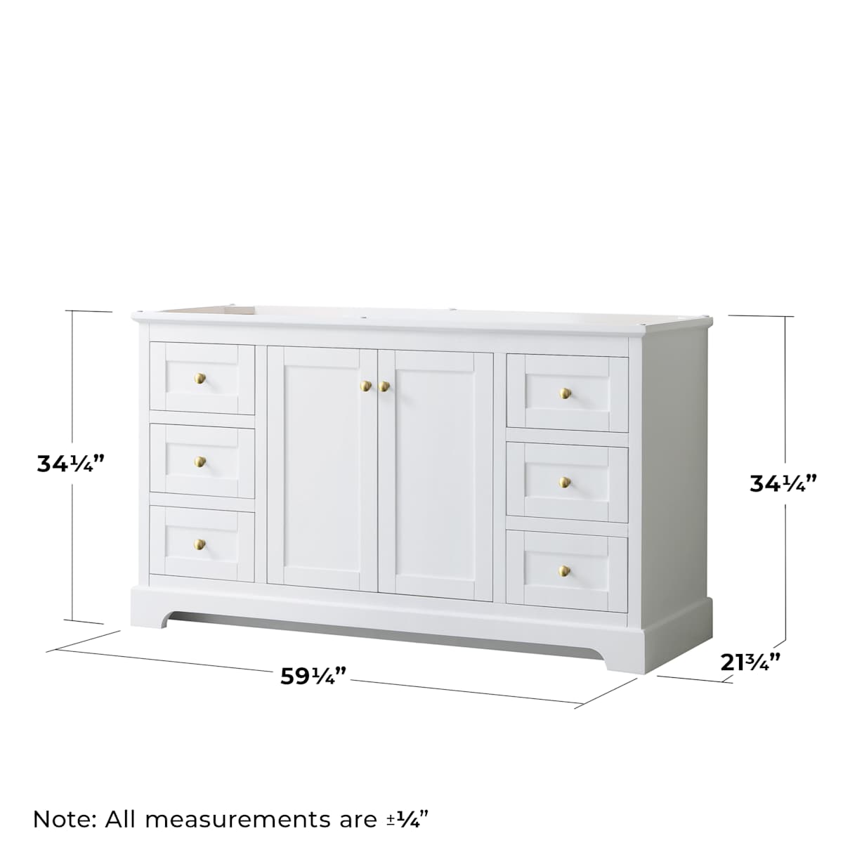 Avery 60" Single Free Standing Vanity Cabinet Only - Less Vanity Top - image 4