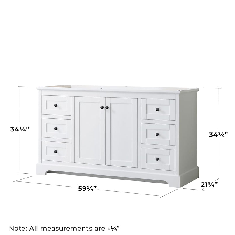 Avery 60" Single Free Standing Vanity Cabinet Only - Less Vanity Top - image 7
