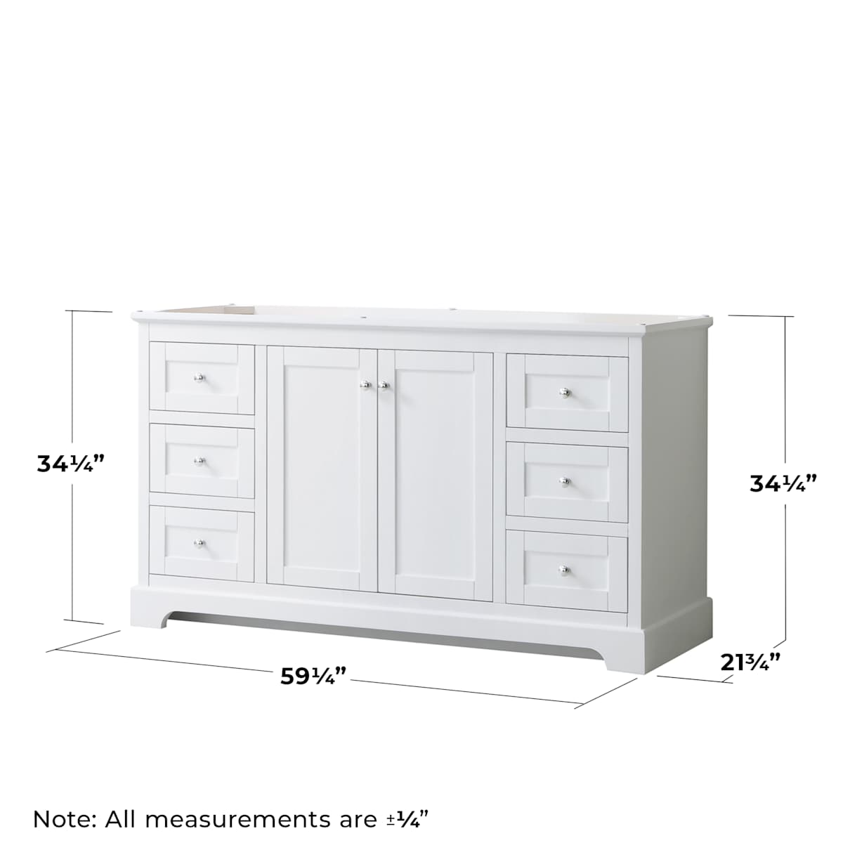 Avery 60" Single Free Standing Vanity Cabinet Only - Less Vanity Top - image 10