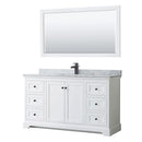 Avery 60" Free Standing Single Basin Vanity Set with Cabinet, Marble Vanity Top, and Framed Mirror - image 1