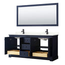 Avery 72" Free Standing Double Basin Vanity Set with Cabinet, Quartz Vanity Top, and Framed Mirror - image 3