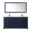 Avery 72" Free Standing Double Basin Vanity Set with Cabinet, Quartz Vanity Top, and Framed Mirror - image 8