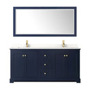 Avery 72" Free Standing Double Basin Vanity Set with Cabinet, Quartz Vanity Top, and Framed Mirror - image 10