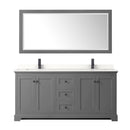 Avery 72" Free Standing Double Basin Vanity Set with Cabinet, Quartz Vanity Top, and Framed Mirror - image 13