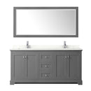 Avery 72" Free Standing Double Basin Vanity Set with Cabinet, Quartz Vanity Top, and Framed Mirror - image 14