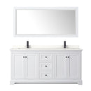 Avery 72" Free Standing Double Basin Vanity Set with Cabinet, Quartz Vanity Top, and Framed Mirror - image 18