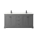 Avery 72" Free Standing Double Basin Vanity Set with Cabinet and Quartz Vanity Top - image 10