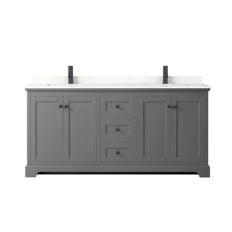 Avery 72" Free Standing Double Basin Vanity Set with Cabinet and Quartz Vanity Top - image 10