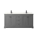 Avery 72" Free Standing Double Basin Vanity Set with Cabinet and Quartz Vanity Top - image 11