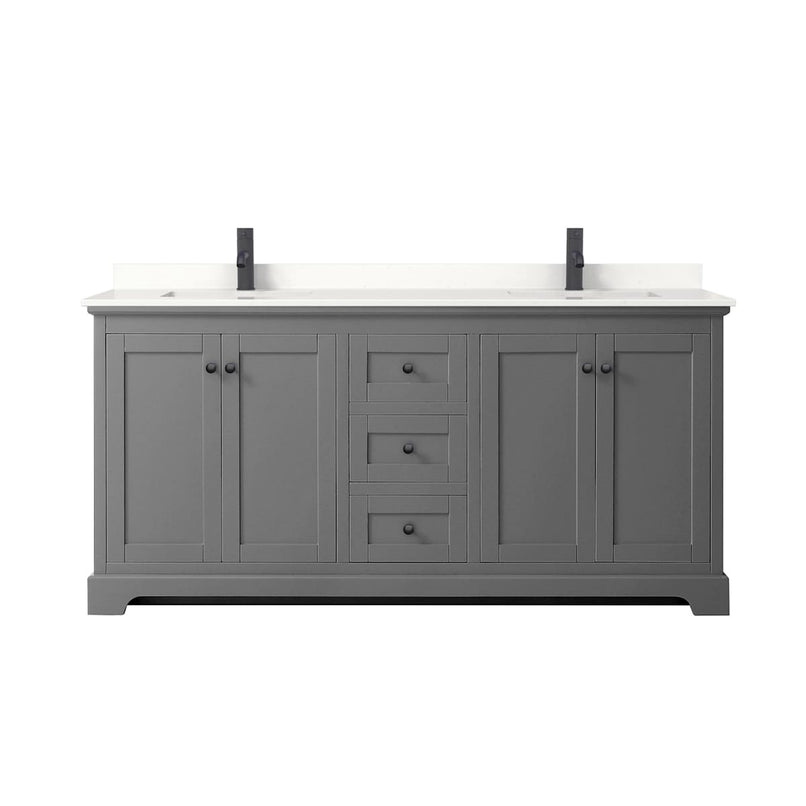 Avery 72" Free Standing Double Basin Vanity Set with Cabinet and Quartz Vanity Top - image 11