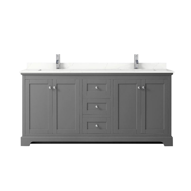 Avery 72" Free Standing Double Basin Vanity Set with Cabinet and Quartz Vanity Top - image 12