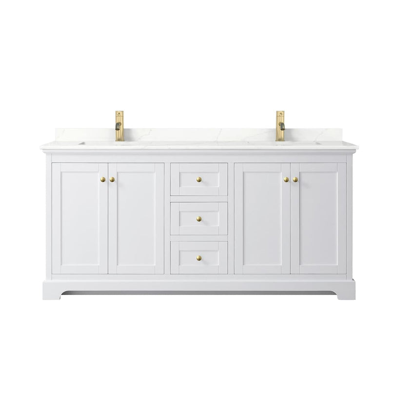 Avery 72" Free Standing Double Basin Vanity Set with Cabinet and Quartz Vanity Top - image 16