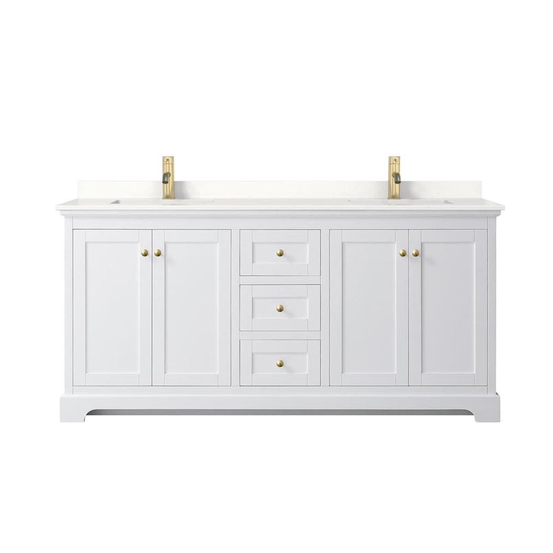 Avery 72" Free Standing Double Basin Vanity Set with Cabinet and Quartz Vanity Top - image 17