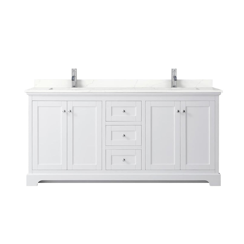Avery 72" Free Standing Double Basin Vanity Set with Cabinet and Quartz Vanity Top - image 18