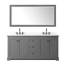 Avery 72" Free Standing Double Basin Vanity Set with Cabinet, Quartz Vanity Top, and Framed Mirror - image 11