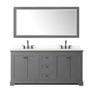 Avery 72" Free Standing Double Basin Vanity Set with Cabinet, Quartz Vanity Top, and Framed Mirror - image 13