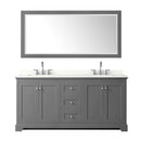 Avery 72" Free Standing Double Basin Vanity Set with Cabinet, Quartz Vanity Top, and Framed Mirror - image 14