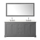 Avery 72" Free Standing Double Basin Vanity Set with Cabinet, Quartz Vanity Top, and Framed Mirror - image 15