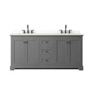 Avery 72" Free Standing Double Basin Vanity Set with Cabinet and Quartz Vanity Top - image 11