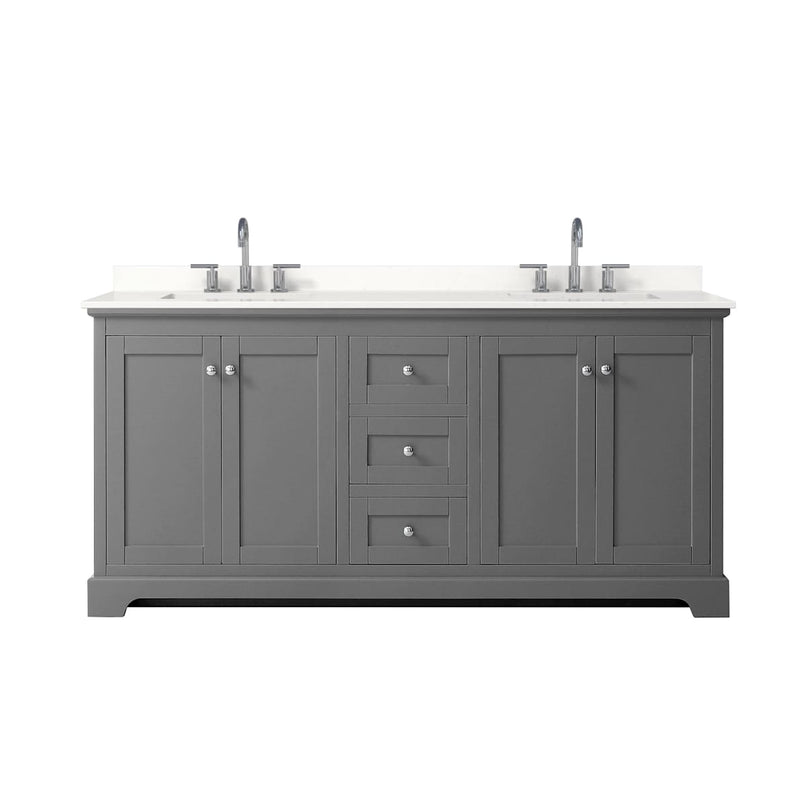 Avery 72" Free Standing Double Basin Vanity Set with Cabinet and Quartz Vanity Top - image 13