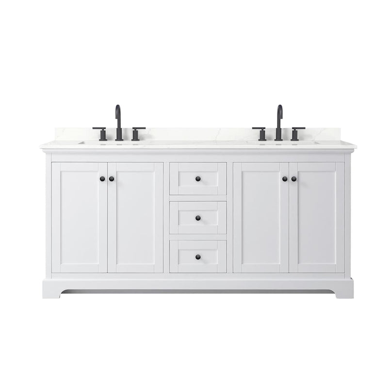 Avery 72" Free Standing Double Basin Vanity Set with Cabinet and Quartz Vanity Top - image 14