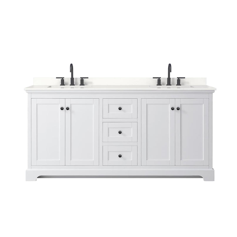 Avery 72" Free Standing Double Basin Vanity Set with Cabinet and Quartz Vanity Top - image 15